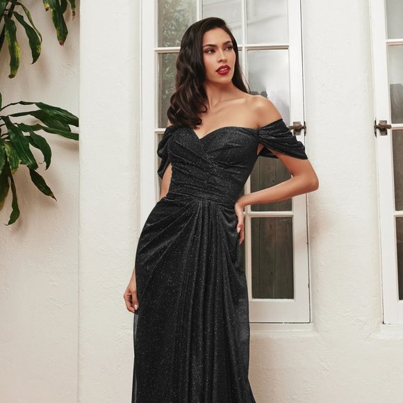 NEW LONG OFF THE SHOULDER SLEEVELESS EMBROIDERED DRESS WITH...
